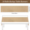 10 Pack Burlap Table Runners 12 x 71 Inch Rustic