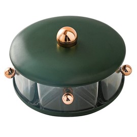 DEOTPSMI Rotating Spice Box, Large Capacity, 5 Compartments, Detachable Design, Suitable for Kitchen, Restaurant, Coffee Shop, BBQ (Green)