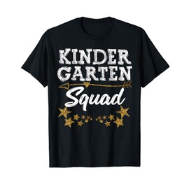 Kindergarten Squad Gold Star Fun Kids Back To School Tee T-Shirt