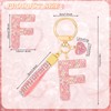 MWOOT Pink Car Keychains Gift for Women Girls Initial Letter