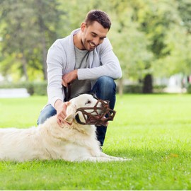 PETCUTE Muzzles for Dogs, Soft Muzzle for Dogs with Reflective Strips, Adjustable Dog Muzzles, for Small, Medium and Large Dogs, Prevents Barking, Biting and Chewing