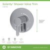 Symmons Solarity Wall Mounted Single Handle Shower Valve Trim in
