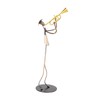Trumpet Player Figurine Modern Abstract Handcrafted Metal Musician Sculpture for