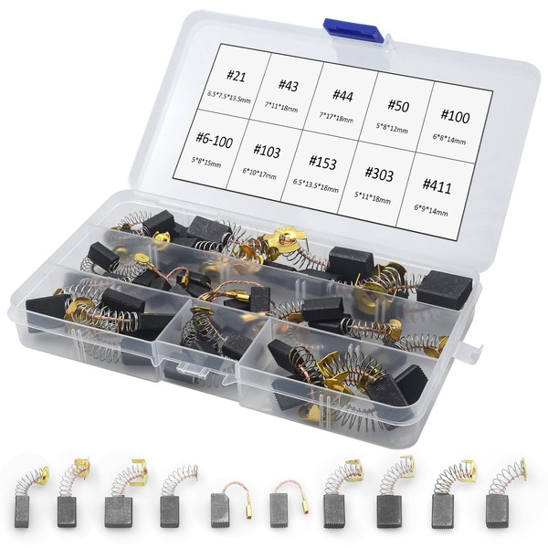 Pack of 40 Power Tool Carbon Brushes Replacement with 10