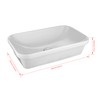 LOPOO Oval Ceramic Self-Rimming Bathroom Sink, Modern Design with Stain