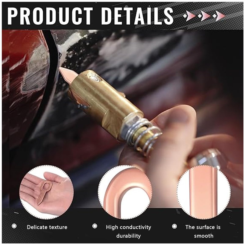 TAYCZGQL 12Pcs Professional Grade Copper Dent Puller Welder Tabs, Durable