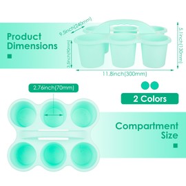 Find Scrapblooms Plastic Storage Caddy Organizer For School,Office,Kidsroom,6 compartments,2-Pack Color Classroom Caddy For Pencil,Pen,Art supply (Green)
