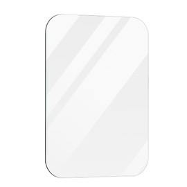 Magnetic Locker Mirror | Frameless Glass with Strong Magnetic Backing, Rounded Corners & Smooth Polished Edges | HD True Reflection for Dorm, Gym, Office, Fridge, Toolbox (5.5 * 7 Inch)