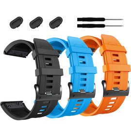 ZPJPPLX 26mm Compatible with Garmin Fenix 8 AMOLED 51mm/8Pro/7X Pro/6X Pro/7X/6X/5X Plus/5X bands,Silicone watch band for Descent Mk2i MK3i 51mm/Enduro 3/2/quatix 8 epix Pro 51MM/tactix 8 7/7 Pro