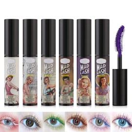 Regalos de Halloween Máscara de pestañas de colores Maquillaje Voluminizador Construcción de volumen Resistente al agua Sensacional Lavable           