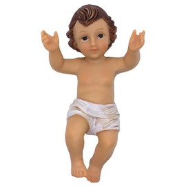 Baby Jesus Nativity Figurine | Painted Christ Child | Add to Manger or Creche Scene | Great Christian Home and Church Décor for Christmas Season | 12", 8", 6" or 4.5" Long (6" Jesus)