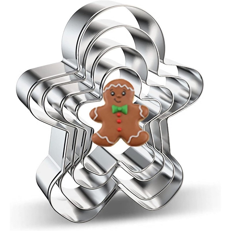 Gingerbread Man Cookier Cutters 5-Piece Happy Gingerbread Man Cookie Cutter