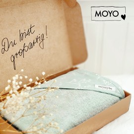 MOYO Hooded Towel in Mint I 75 x 75 cm I Toddler & Baby Bath Poncho Made of 100% Terry Cotton I Baby Towel with Hood I Soft Baby Bath Towel I Washable Hooded Towel Baby