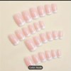 24pcs White French Tip False Press On Nails Short Length