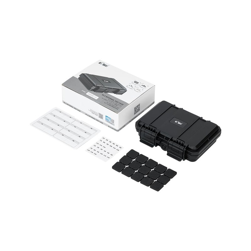 KIWIFOTOS Large Capacity M.2 NVME 2280 SSD Storage Case, 15