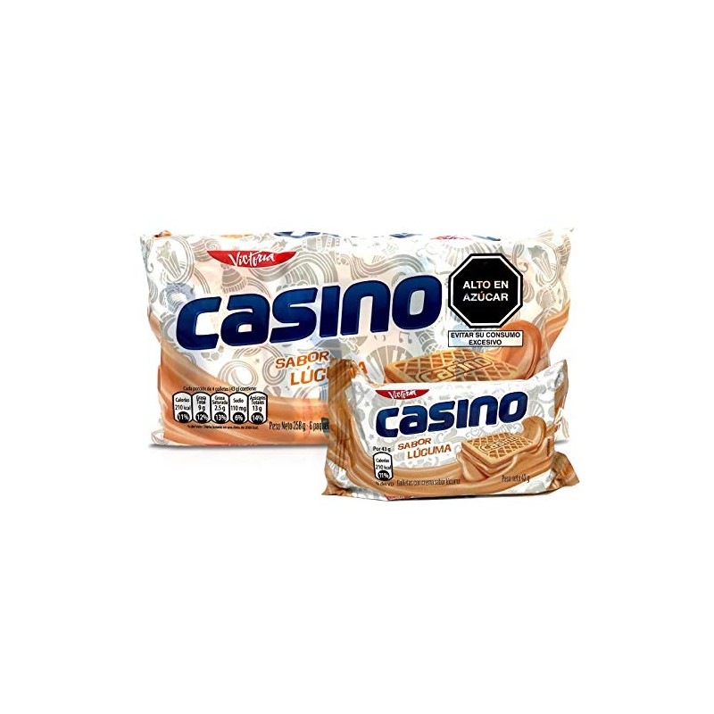 Generic Victoria Casino Galletas con Crema Sabor Lucuma 258 gr