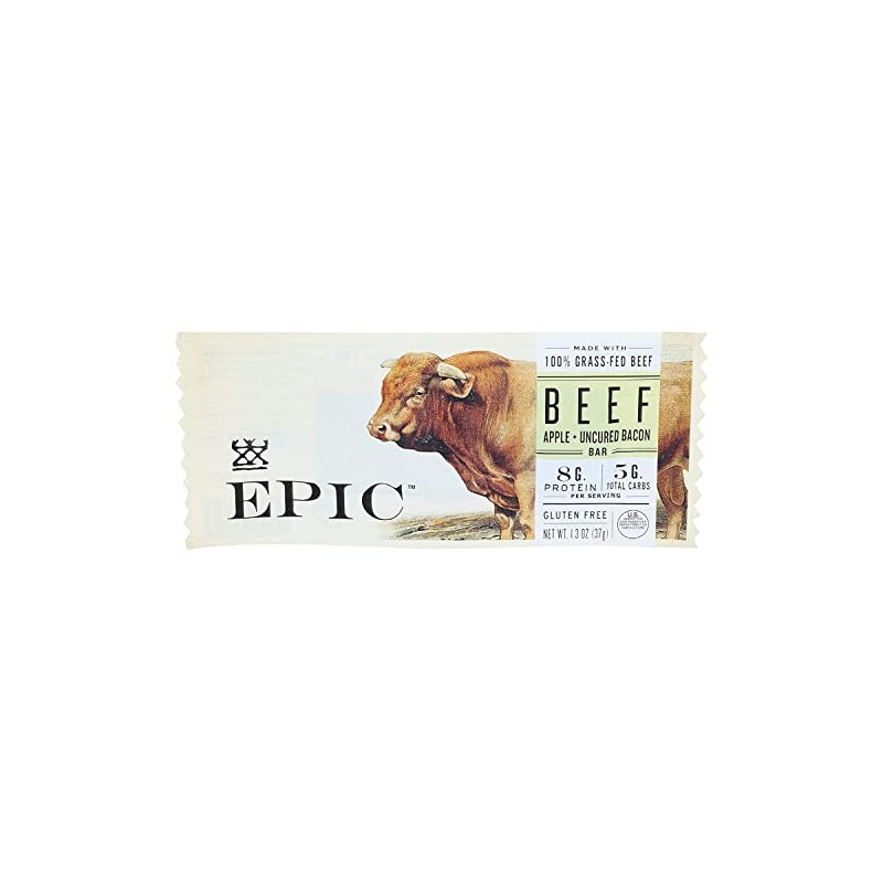 EPIC PROVISIONS Apple & Uncured Bacon Beef Bar, 1.3 OZ
