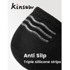 Kinsew No Show Socks Non Slip 9 Pack Foot Massage