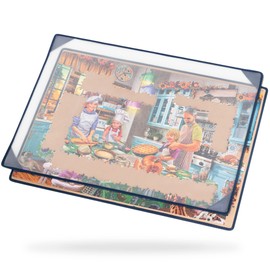 Tektalk Jigsaw Puzzle Board Portable Puzzle Mat with Puzzle Dustproof Cover for Puzzle Storage Puzzle Saver, Non-Slip Surface, Up to 1000 Pieces - Khaki