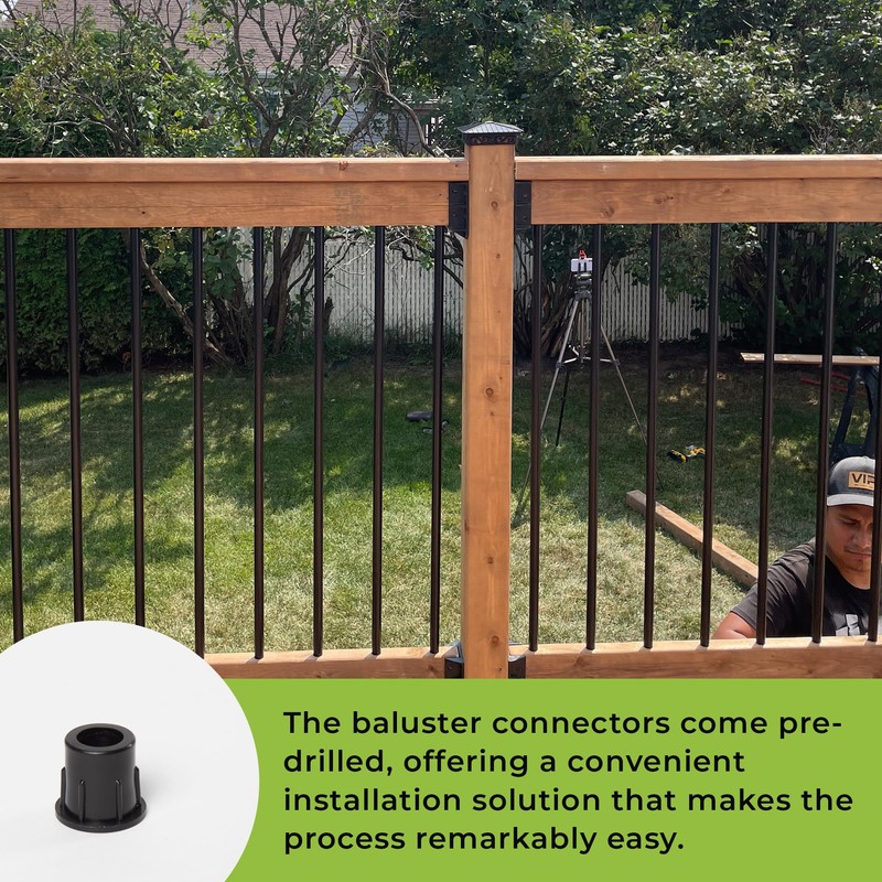 FENCE & DECK RITE Baluster Connectors for 3/4" Metal Balusters,