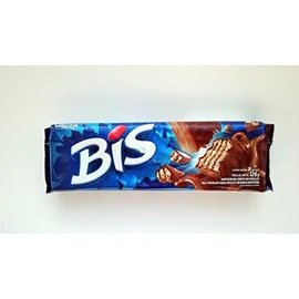 BIS Chocolate Wafer Biscuits, Wafer Rechado Coberto Com Chocolate 126g (Pack of 5) by Lacta