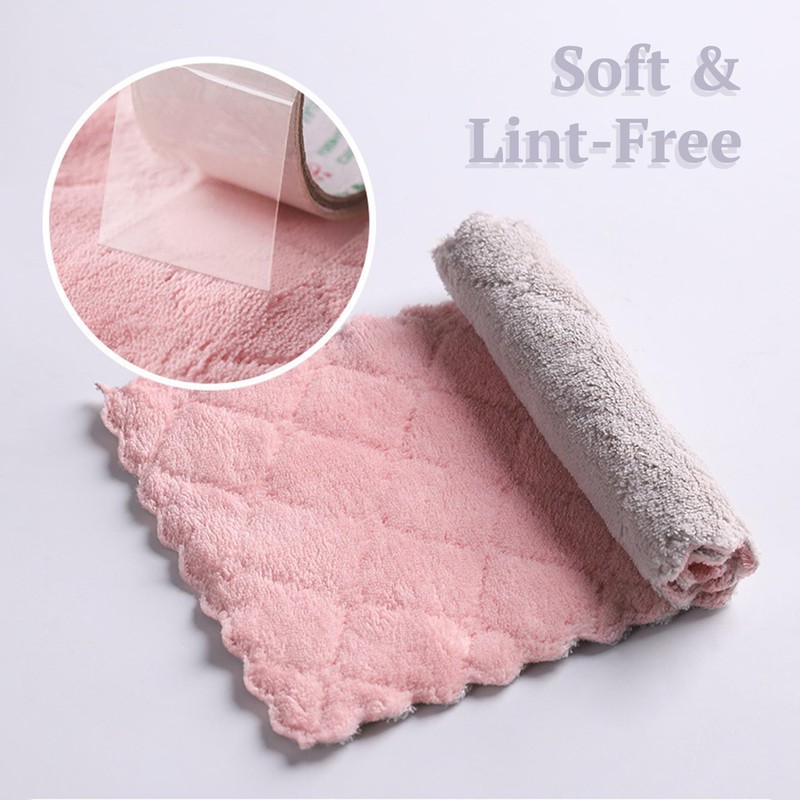 PRINKROOMY Microfiber Cleaning Cloths - Super Absorbent, Streak-Free & Lint-Free