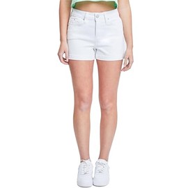 YMI Jeans Women's Wannabettabutt High-Rise Denim Shorts, White, 13