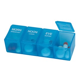 APOTHECARY PRODUCTS Ezy Dose Daily Pill Planner │4 Compartments,Assorted