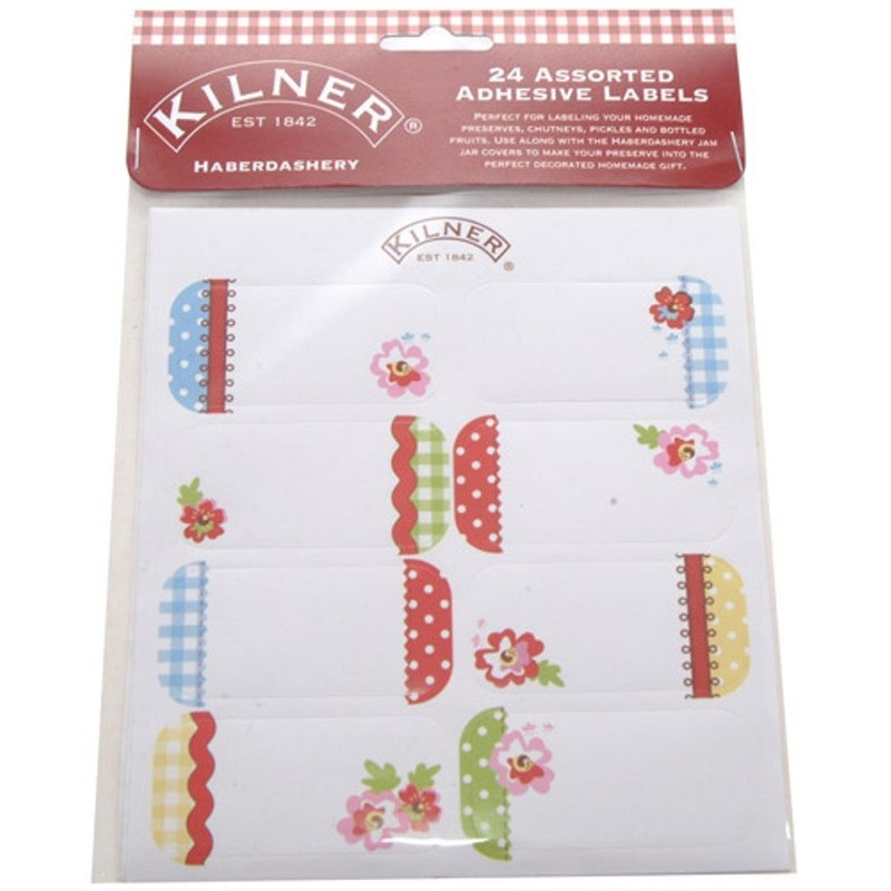 Kilner Haberdashery Jam Jar Labels, Pack of 24, Multi-Colour