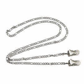 [Mimimelon] Stainless Steel Glasses Chain Glasses Glasses Strap Necklace for Men Face Mask Strap Holder Clip, c