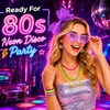 Accesorios de neón 80s para mujer – Guantes de red,