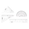 HARFINGTON 8piece Math Ruler Set 15cm Soft Straight Ruler Protractor