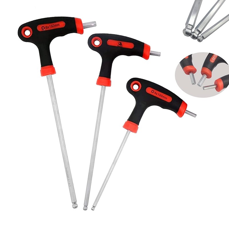 YUENTOEN T Handle Allen Wrench Set, 4/5/6mm Bike Allen Hex