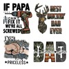 4Pcs Father‘s Day Iron On Decals for Clothing Best Dad