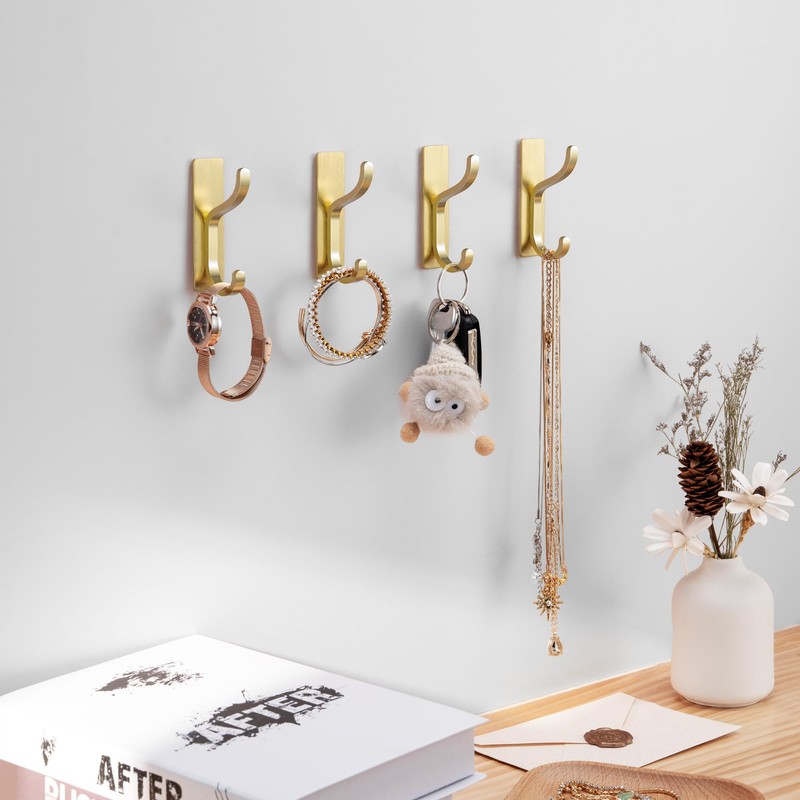pickpiff Adhesive Wall Coat Hooks - Heavy Duty Stick-On Door