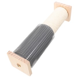 Sosoport Indoor Cat Scratcher Durable Sisal Wood Post Kitten Supply Adorable Toy