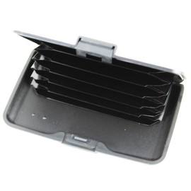 Lightweight Aluminium Card Holder with RFID Blocking, Hard Case Credit Card Wallet for Women, Slim and Sturdy Card Organizer with Expandable Pockets for Up to 6 Cards (Beige - William Morris)