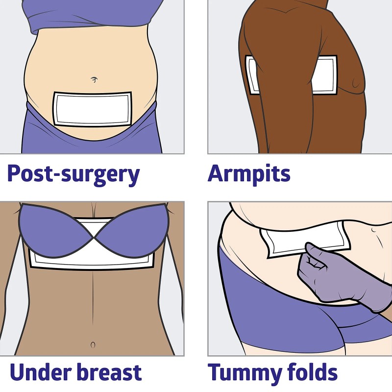 Medline Skinfold Dry Sheets Pack of 10 Pre Cut Absorbent