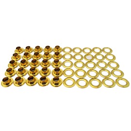 C.S. Osborne 25 Sets Brass Grommets & Plain Washers #G1-1 (9/32" Hole)