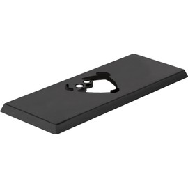 DELTA FAUCET RP84822BL Zura Single Handle Three Hole Escutcheon and Gasket, Matte Black