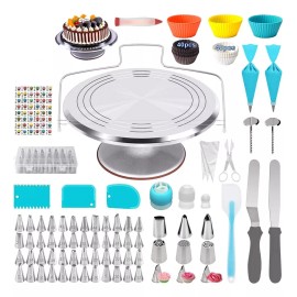 CACTUS MX Base Giratoria Pasteles Acero Inoxidable Herramientas Kit186