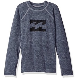 Billabong Little Boys' All Day Wave Performance Fit Long Sleeve Wetshirt, Grey Heather, 2