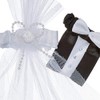 1 Pair of Decorated Bride and Groom Champagne Flutes, A