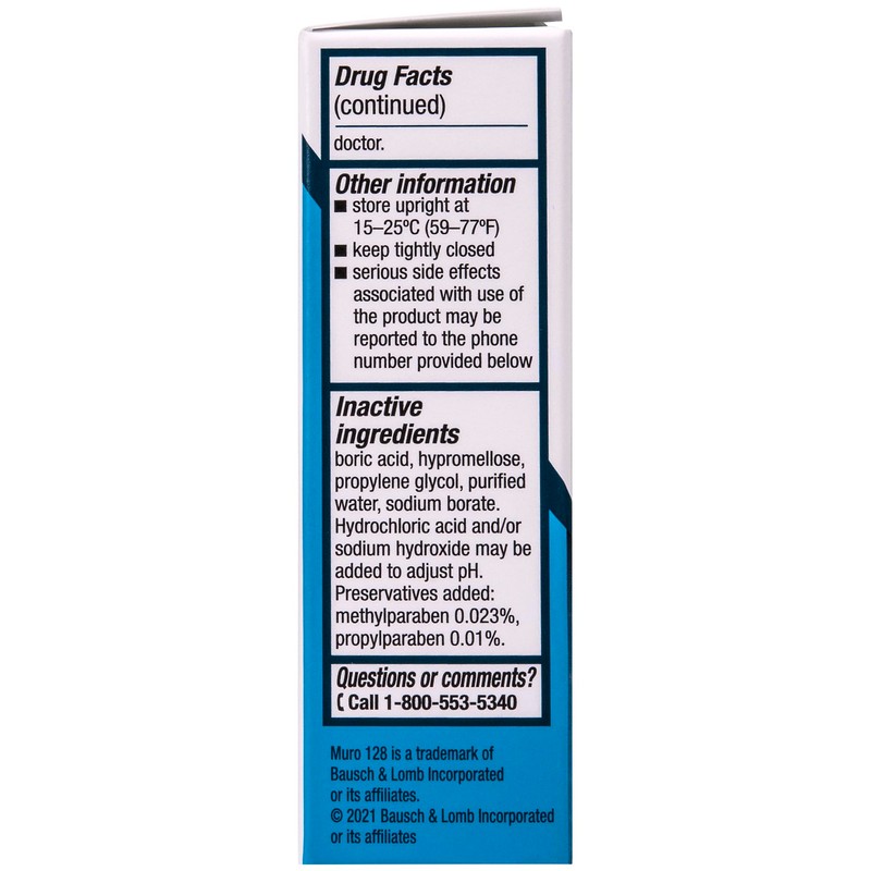 Muro 128 Solution – Sodium Chloride Hypertonicity Ophthalmic Solution 5%,