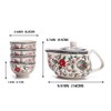 THY COLLECTIBLES Exquisite 5 PCS Flower & Birds Design Ceramic
