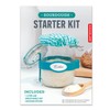 Kikkerland Sourdough Starter Kit DIY Make Your Own Bread, Glass