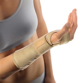 Bort Arm and Wrist Splint Forearm Bandage Wrist Support Aluminium Rail Skin-Coloured S Left