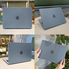 Yebiseven for MacBook Air 13.6 inch M3/M2 Case 2024 2023 2022 Released Model A3113/A2681, Ultra Thin Laptop Hard Shell Case with Keyboard Cover & Trackpad Protector & Webcam Cover, Haze Blue