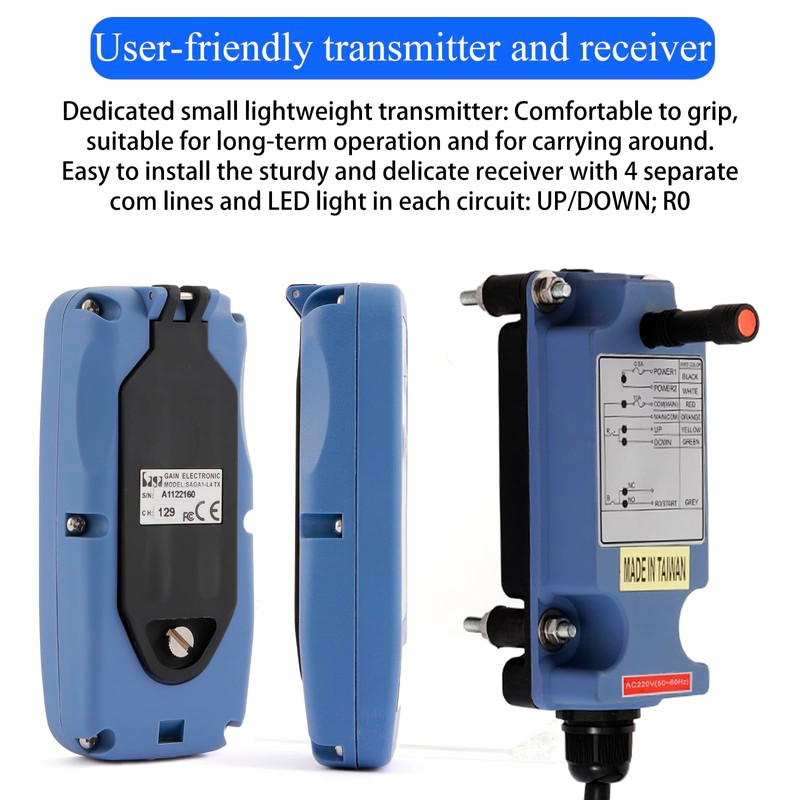 SAGA-L4 Mini Wireless Crane Remote Control for Winch Lifting Electric