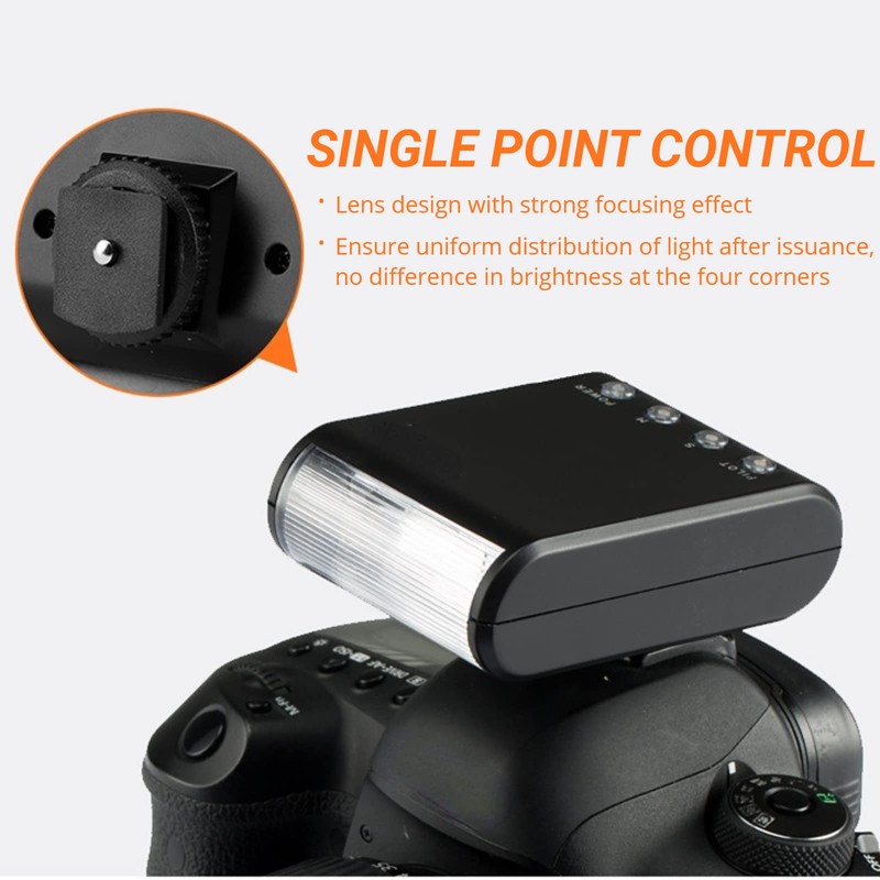 Portable Digital Slave Flash for Cameras, Creates Bright and Soft